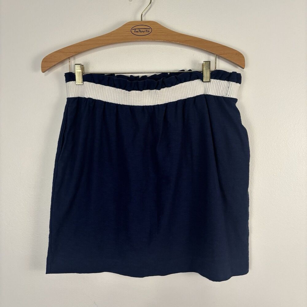 Vineyard Vines Blue Skirt Pull On Elastic Waistband Pockets Size Large